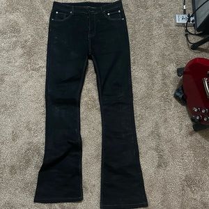 Rick Owens Detroit Cut Flared Waxed Denim